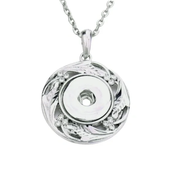 Snap Charm Pendant Necklace includes 31.5” Metal Chain for Standard Size Snaps - Picture 5 of 5